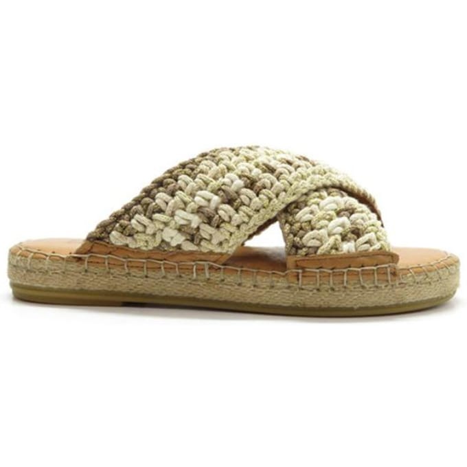Dames Slippers Dwrs Casablanca White/taupe Wit - Maat 41