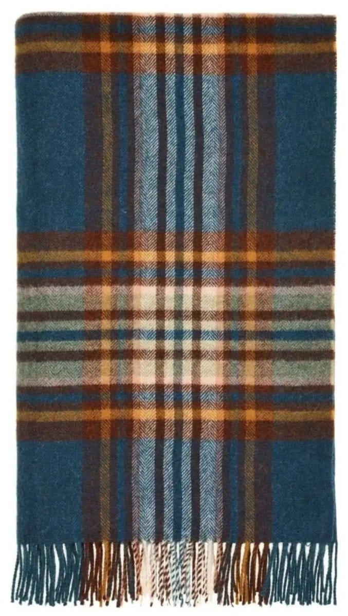 Plaid St. Ives Groen - Shetland Lamswol - 140x185 - Bronte by Moon