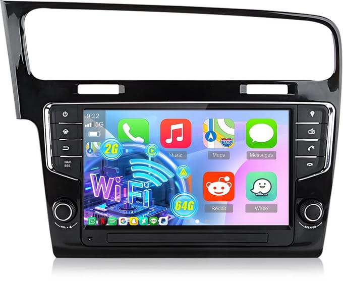 Hexinex - Autoradio - Geschikt voor VW Golf VII MK7 2012-2020 - 2+64GB Carplay Android Auto FM RDS