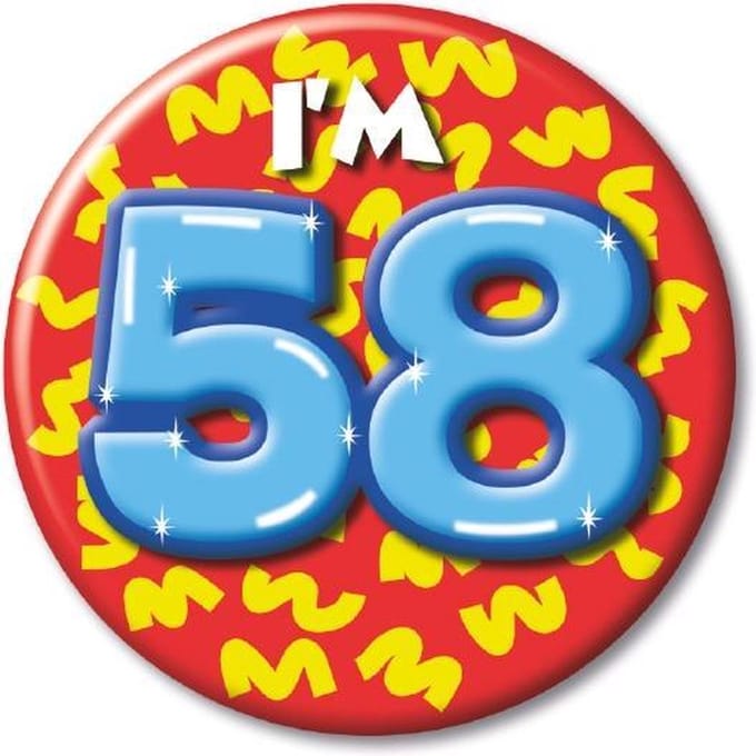 Button klein - i'm 58 Leeftijd Fun gifts
