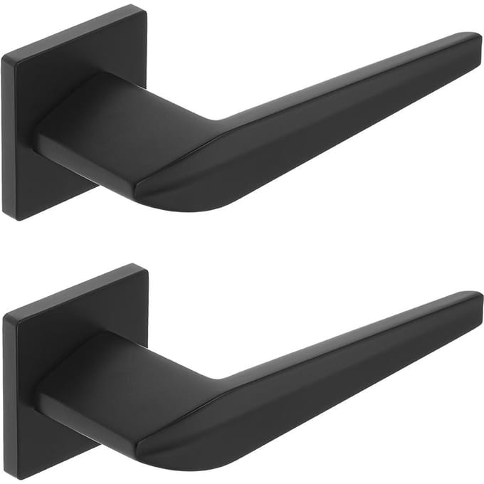 Verlano Deurkruk Mat Zwart Vierkant Rozet 6mm