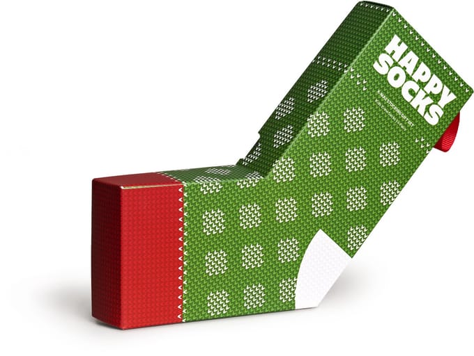Happy Socks - Kids 4-Pack X-Mas Stocking Gift Set - Unisex - Sokken