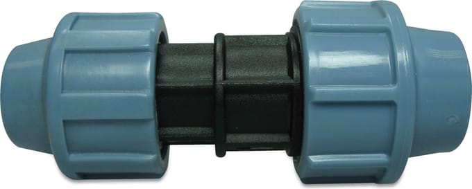 Unidelta Verloopkoppeling PP 40 mm x 32 mm knel 16bar zwart/blauw DVGW/KIWA/WRAS
