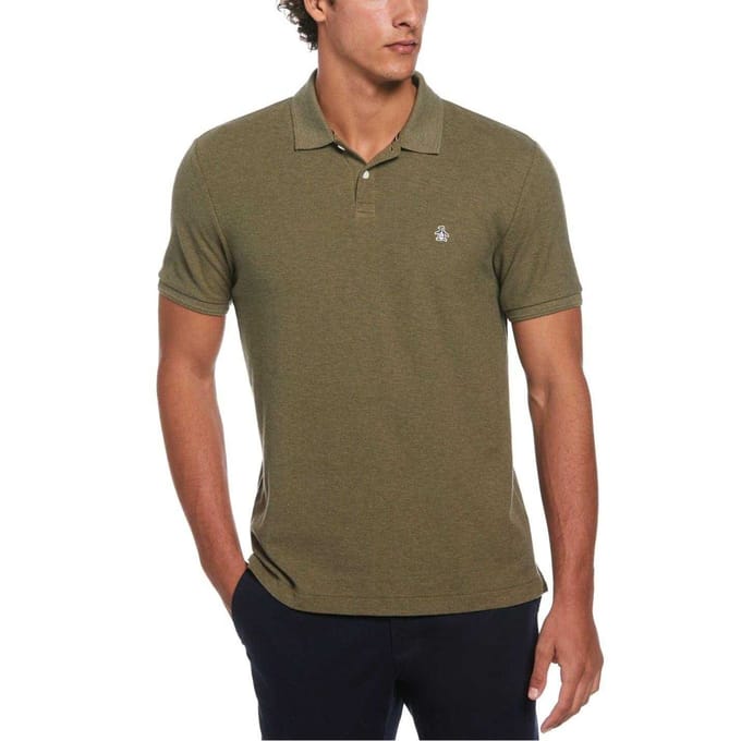 Original Penguin Heren Slim Poloshirt (Stoffige Olijf)