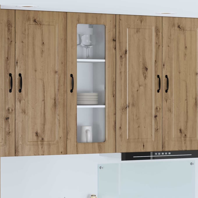 vidaXL - Vaatwasserpaneel - KALMAR - Artisan - Eiken - 40 - x - 31 - x - 100 - cm