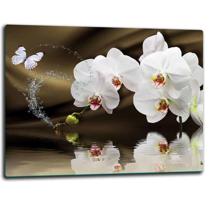 TMK ArtDeko - Snijplank - Glas - 52x40 cm - Kleurvolle Bloemen