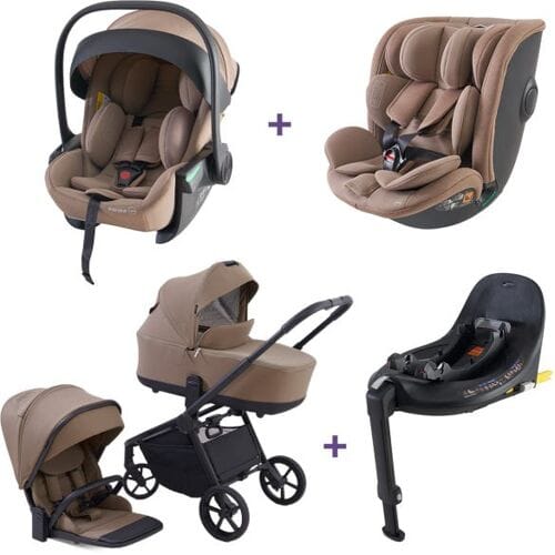 Bundel Prénatal kinderwagen Sammy, autostoel Sunny, Sasha & base taupe unisex