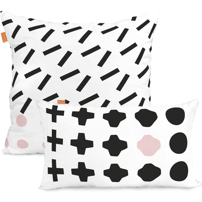 Set van 2 kussenhoezen Blush | Blanc