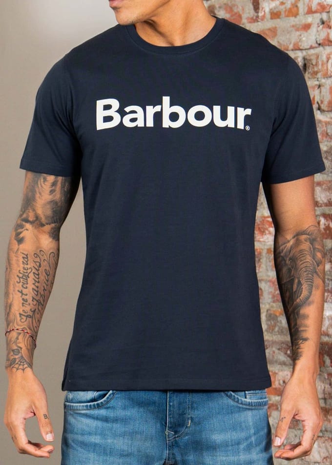 Barbour Logo tee - new navy