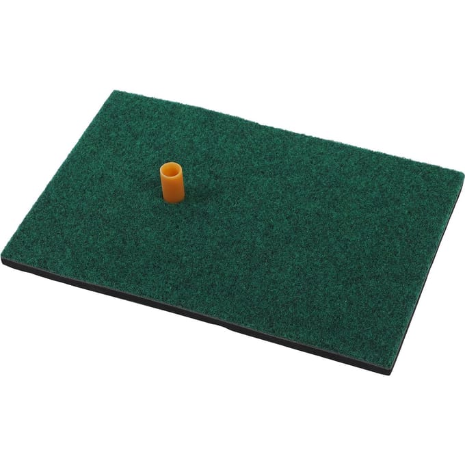 30x20cm Golf Swing Oefenmat Golf Indoor Slagmat Kunstgras Pad met Tee black