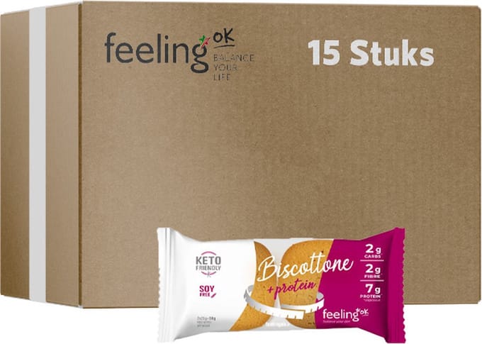 Feeling OK | Biscottone Sinaasappel | Voordeelpakket | 15 x 50 g