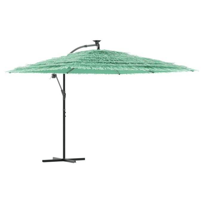 vidaXL - Parasol - met - stalen - paal - 290x290x238 - cm - groen