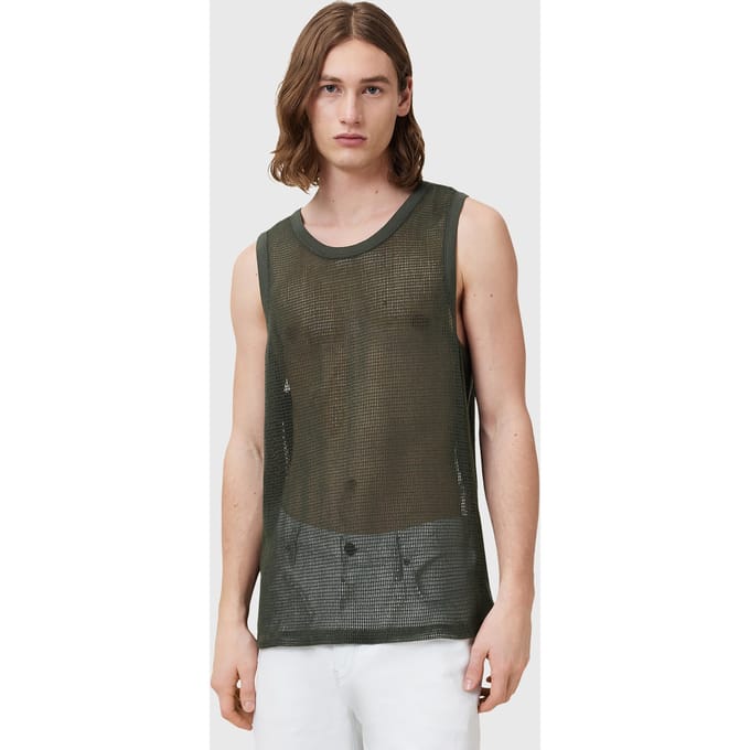 AllSaints Anderson Vest Kombu Green Maat: M | Cardigans Outlet | Heren | Groen