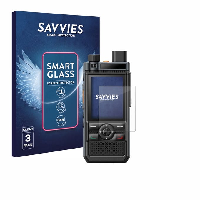 3 Stuks Savvies Screenprotector - geschikt voor Hytera P50 - beschermfolie glas transparant