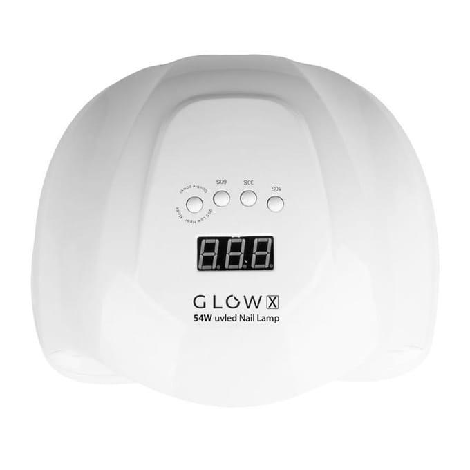 UV LED Glow X Nagellamp 54W Wit – Professionele Dual LED Lamp voor Manicure met Timer, Lage Warmtestand en Sensor