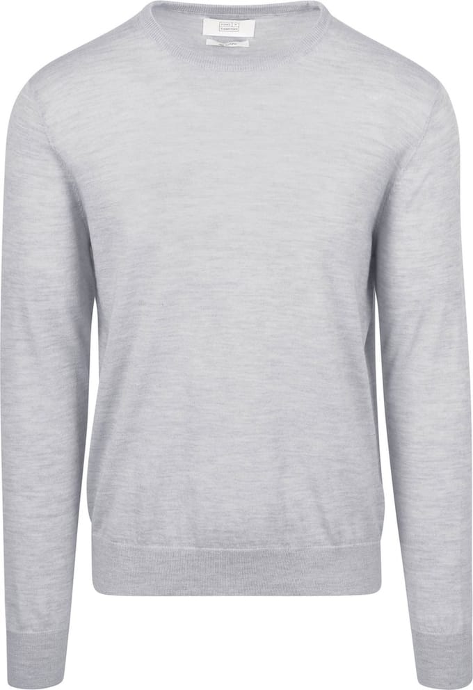 King Essentials The John Pullover Merino Lichtgrijs - Maat XL - Heren - Pullovers