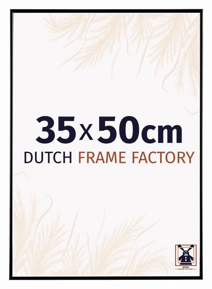 Fotolijst 35x50 cm - Kunststof - Zwart Hoogglans - Easy