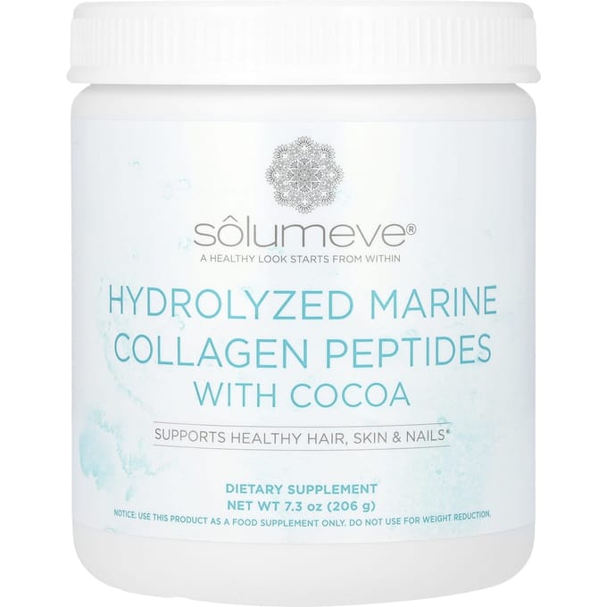 Solumeve, Peptides de Collagène Marin Hydrolysé, au Cacao, 7,3 oz (206 g)