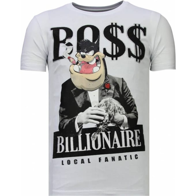 Local Fanatic Billionaire boss rhinestone t-shirt