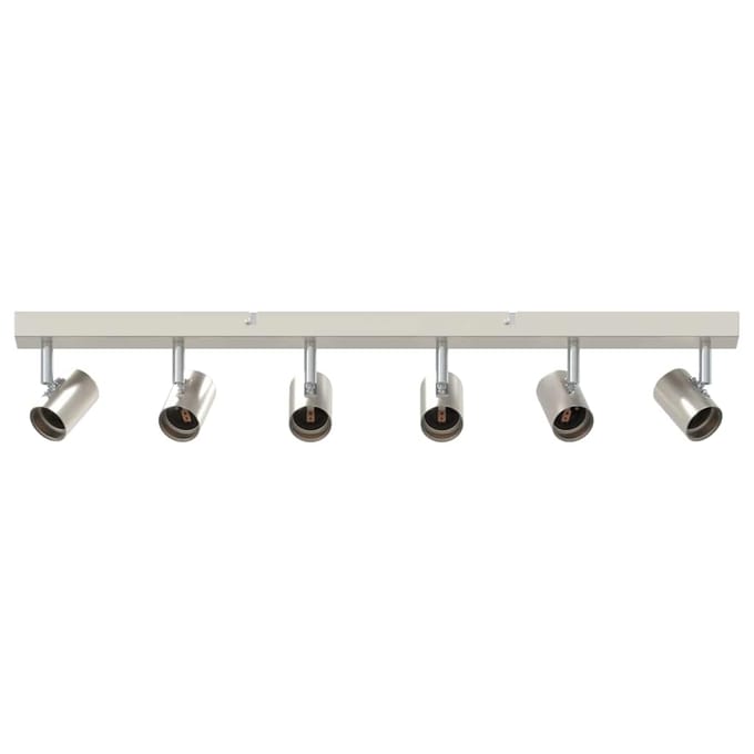 vidaXL Plafondspot met schijnwerpers Nikkel 73 x 6,5 x 11,5 cm Metaal