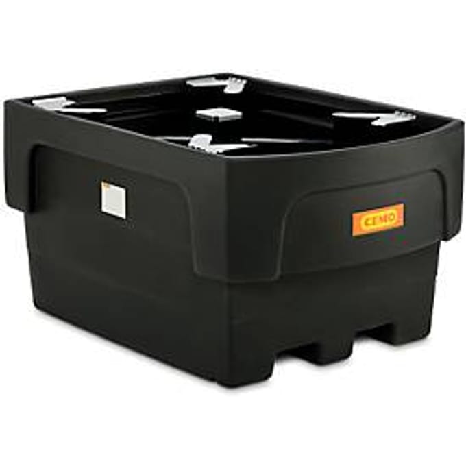 IBC-lekbak, polyetheen, 1100 l, 1500 kg, voorzetbak, inrijvakken