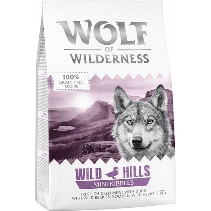 1kg Wolf of Wilderness Mini Wild Hills Eend Hondenvoer droog