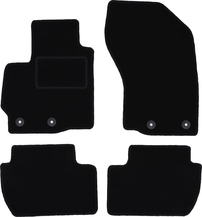 Zwarte veloursmatten voor: Citroen C4 Aircross crossover (2012-2017)