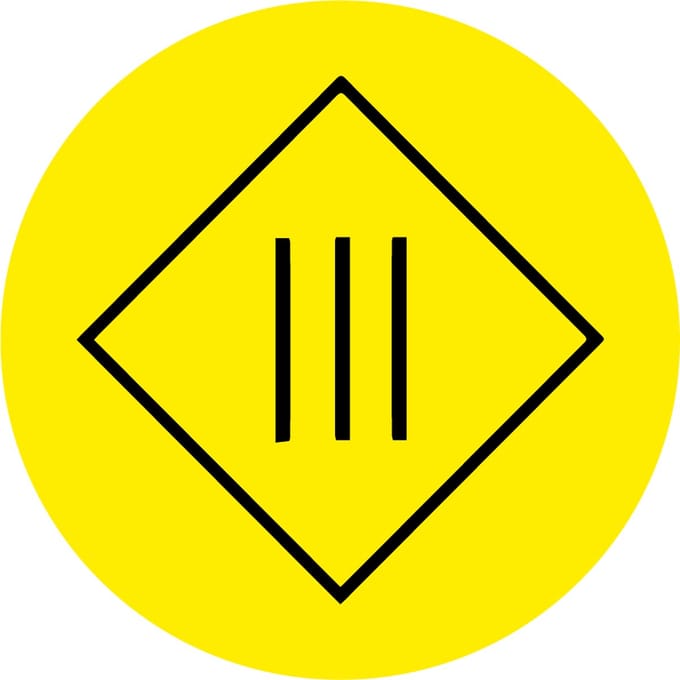 Elektrische veiligheidsklasse 3 sticker - vel 25 mm - 10 per vel