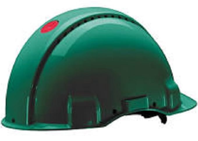 bouwhelm 3M met verstelband en Uv indicator groen