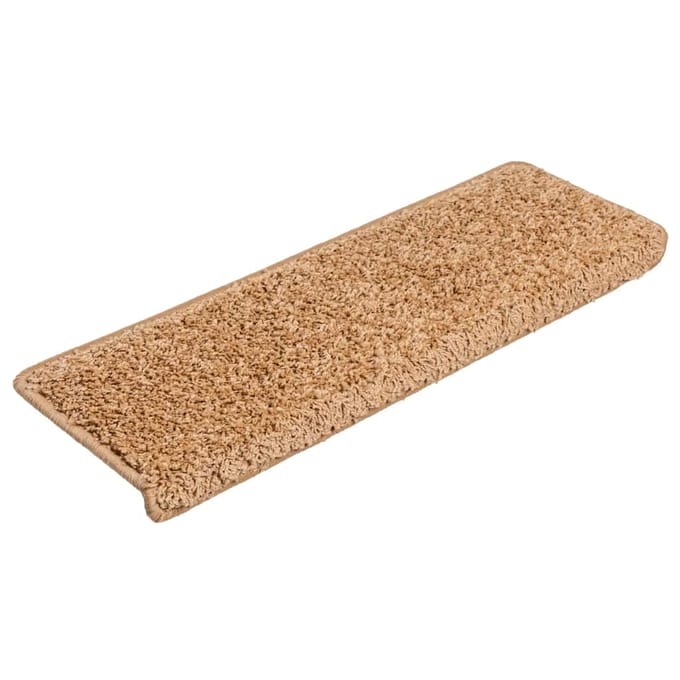 vidaXL - Trapmatten - 20 - st - 65x21x4 - cm - beige - rechthoekige - rand