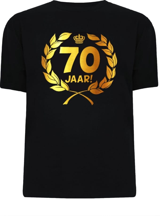 Gouden Krans T-Shirt - 70 jaar (maat xl)