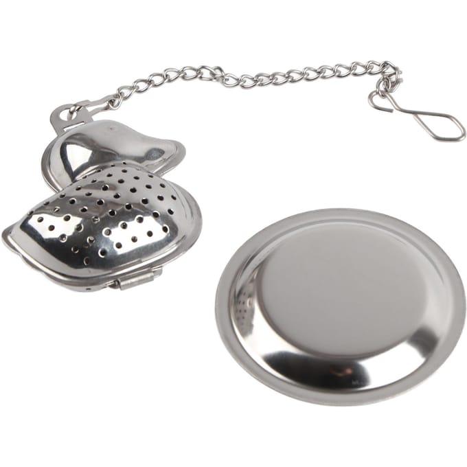 Roestvrij Staal Losse Thee Blad Infuser Bal Zeef Filter Diffuser Kruiden Specerijen Eend Vorm gray