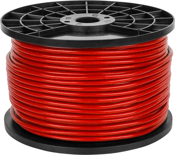 Azusa - Microfoonkabel - Stereo 6mm - Rood - 100m