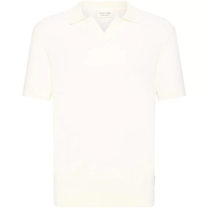 regular fit knitwear-poloshirt met structuurpatroon model 'MOSVIK'