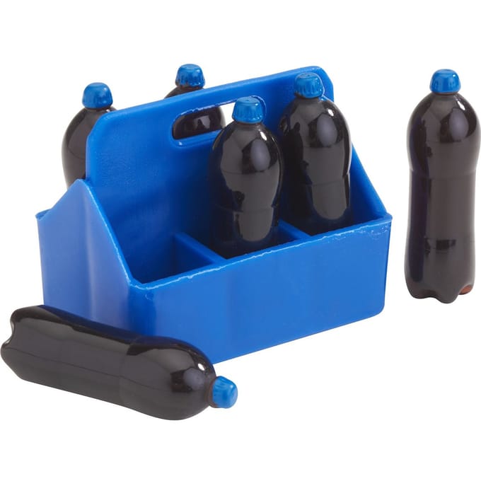 VBS Miniatuur "Flessenkrat" + 6 flessen