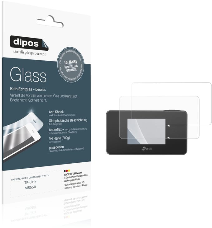 dipos – 2x Matte Pantserfolie geschikt voor TP-Link M8550 | 9H Screenprotector