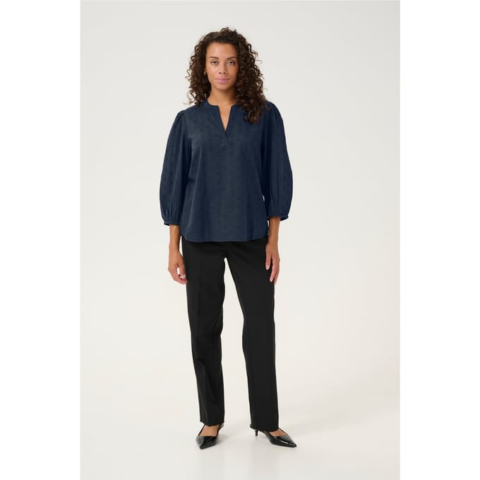 Blouse met lange mouwen Regular fit Midnight Marine