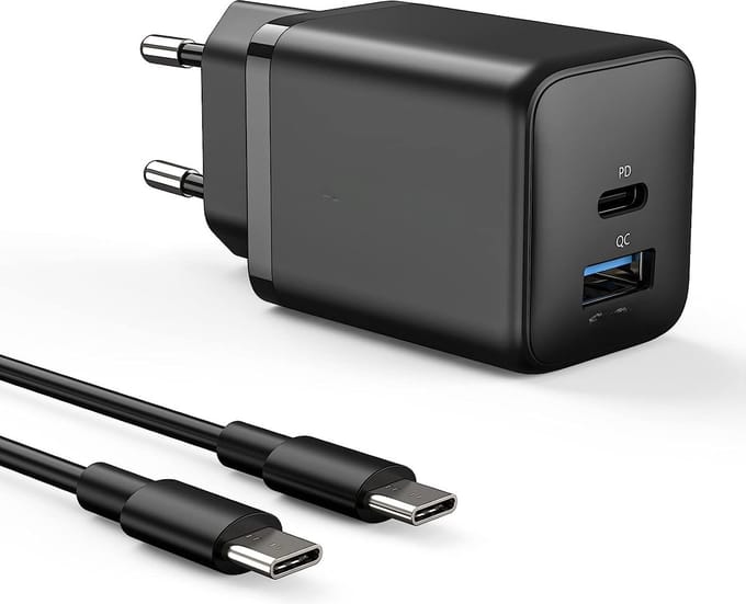 Snellader met usb-C Oplader 1 Meter voor S24/S23/S22/S21/S20/S10/A51/A53- Quick Charge / Super Fast Charge 35w - Gecertificeerde usb Adapter met usb-C Kabel