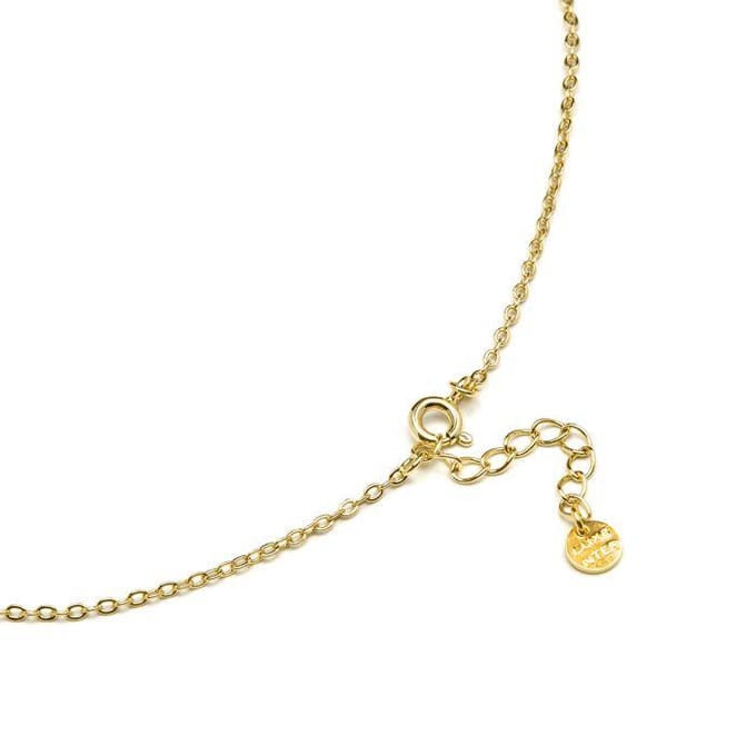 Luxere witte parelmoer collier afgewerkt in 18K geel goud - Lain