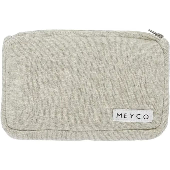 Meyco Baby Knit Basic billendoekjesetui - sand melange