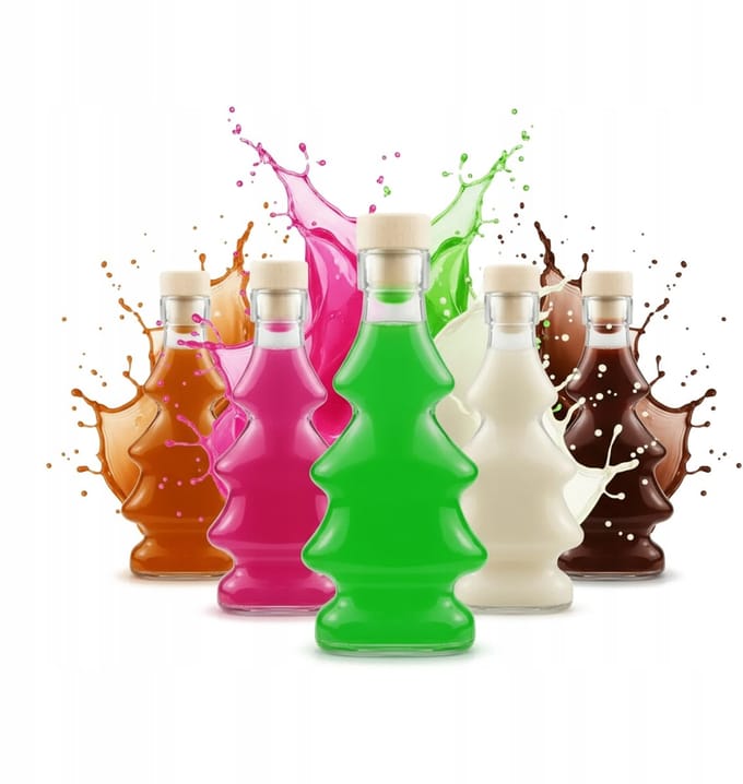Bimberek - Decoratieve Fles - 3D Kerstboom - 100ml - Glas