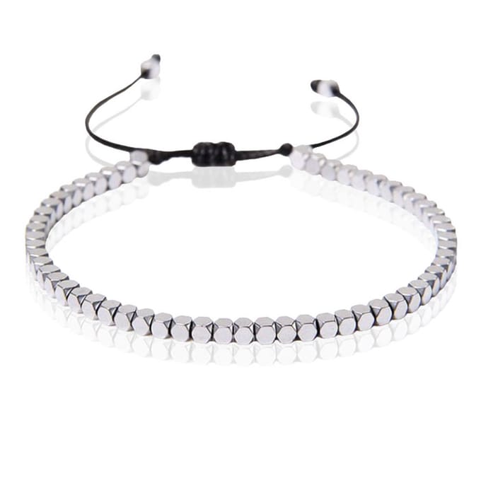 LGT JWLS Dames Armband - 4mm Cube Zilver