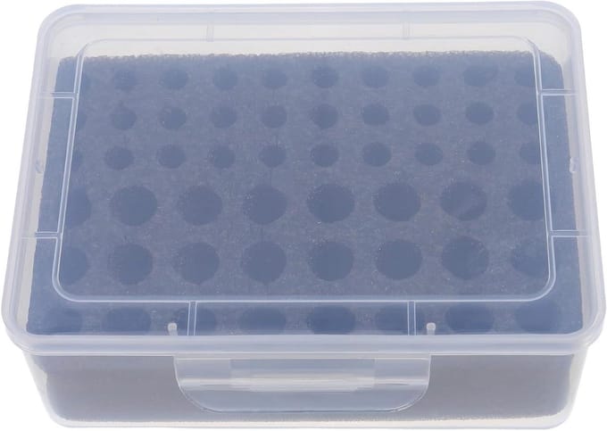 Batterijhouder - Batterijcontainer - Batterijen Opbergen - Voorgesneden Schuim - 16.5 cm - Transparant