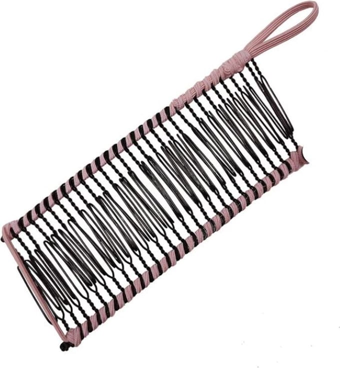 Bananenklem - Staartsierklem - Haarklem - Roze - 1 stuks