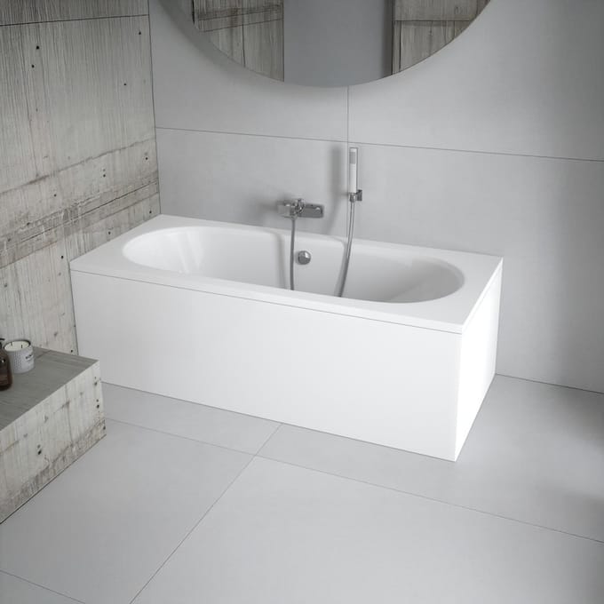 Badland VITAE ligbad 180 x 80 cm wit met baddrager