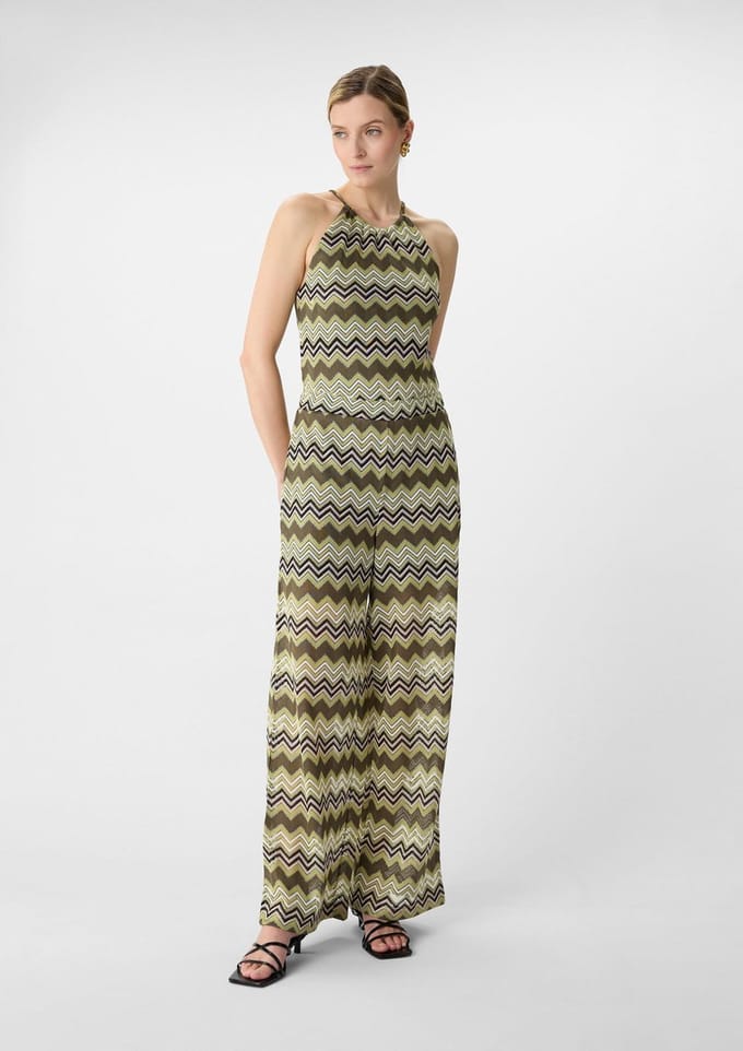 Zigzagpatroon Gebreide Jumpsuit Dames COMMA