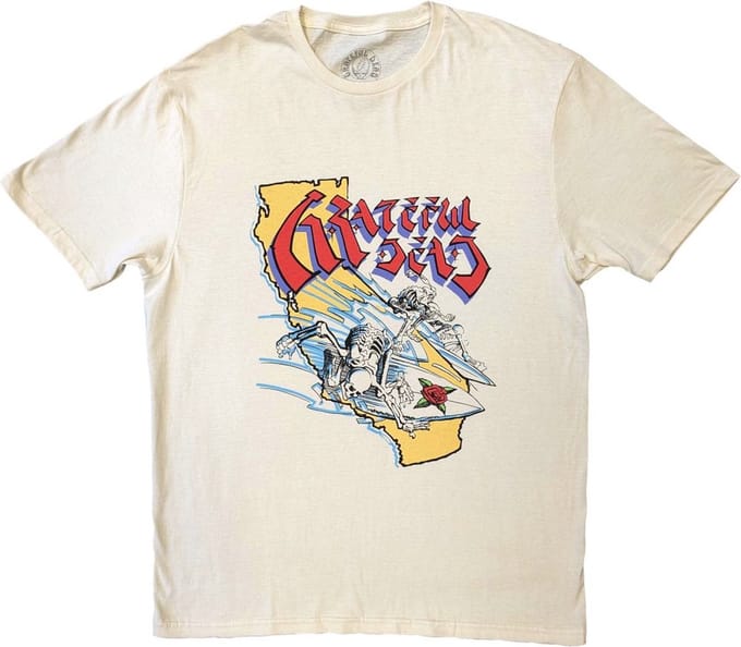 Grateful Dead - California Heren Tshirt - S - Creme