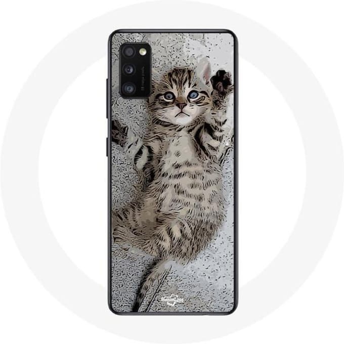 Samsung Galaxy A41 hoesje Bengaalse kitten slaapt