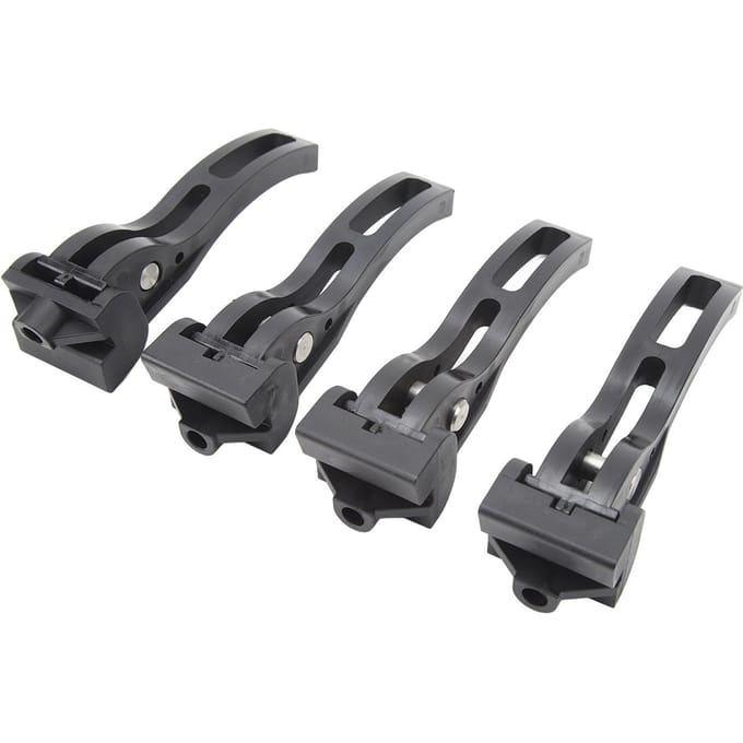 4 stuks Drievoudig Opvouwbare Tonneau Cover Hard of Zacht Opvouwbare Klemhoes Vervanging Voor Ford gray