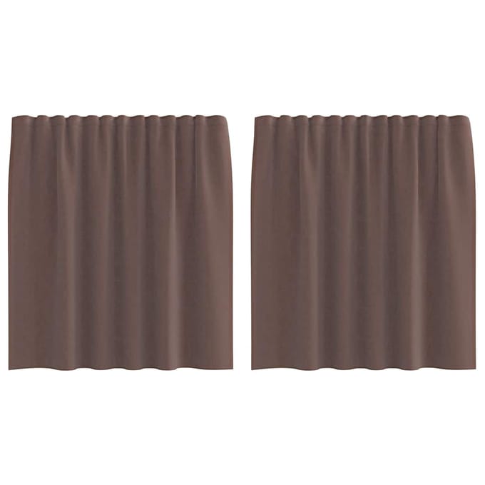 vidaXL - Gordijnen - voile - met - tab - top - 2 - st - bruin